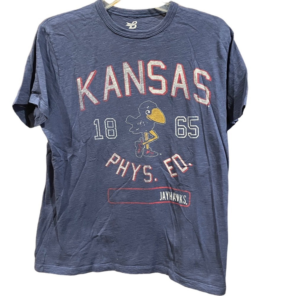 Banner Supply Co 1912 Jayhawk Vintage Look Phys Ed Graphic Tee Size Unisex Small